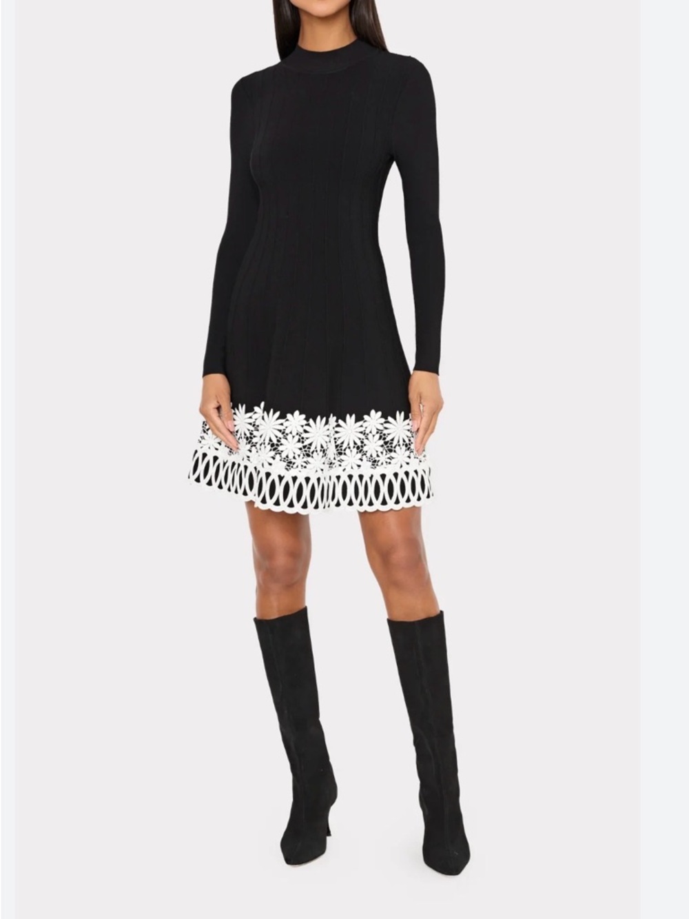 NWT Milly Lace Trim Fit & Flare size small